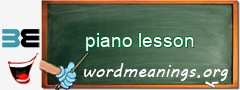 WordMeaning blackboard for piano lesson
